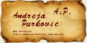Andreja Purković vizit kartica
